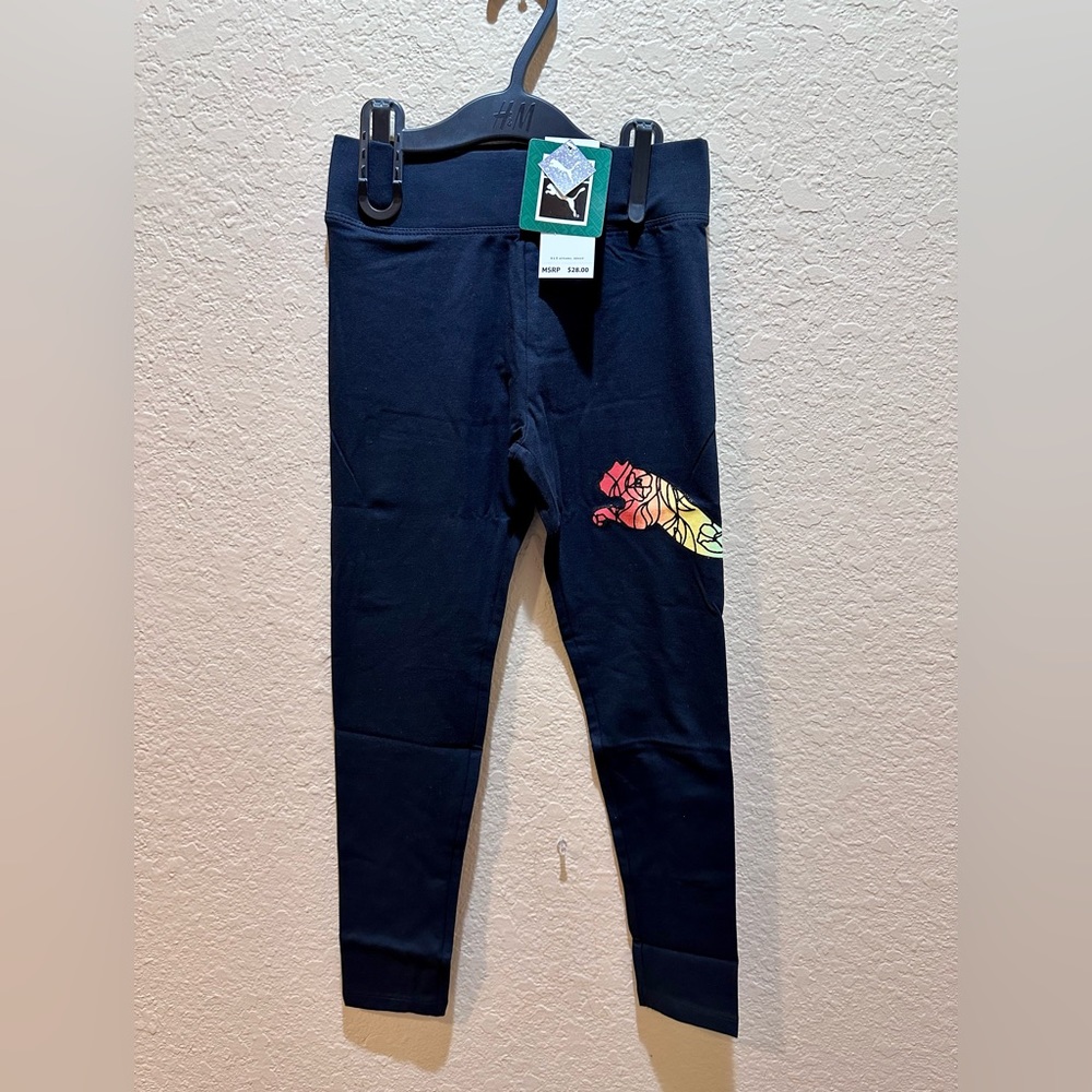 NWT PUMA Leggings in Black Girls Size Medium
